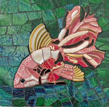 mosaic goldfish photo mosaic class Dallas