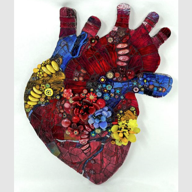 mosaic anatomical artistic heart