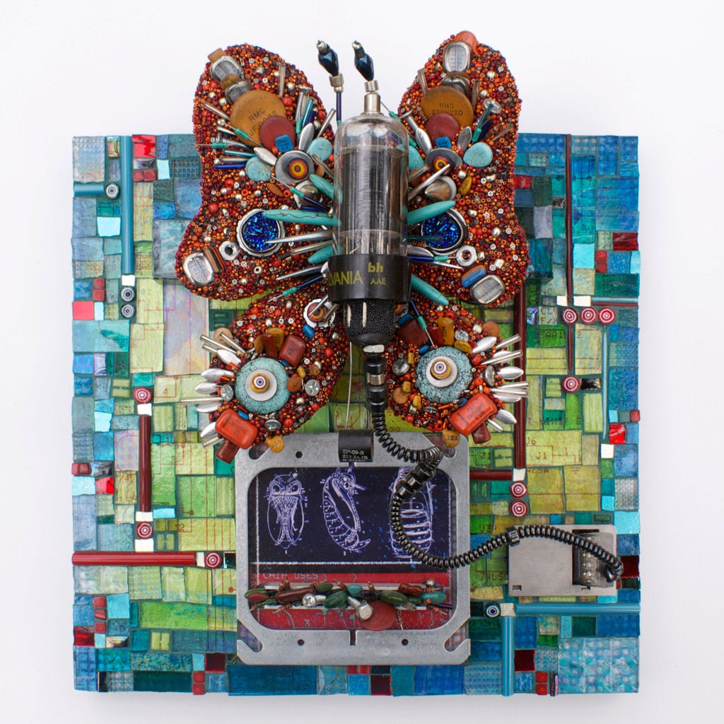 butterfly mosaic art
