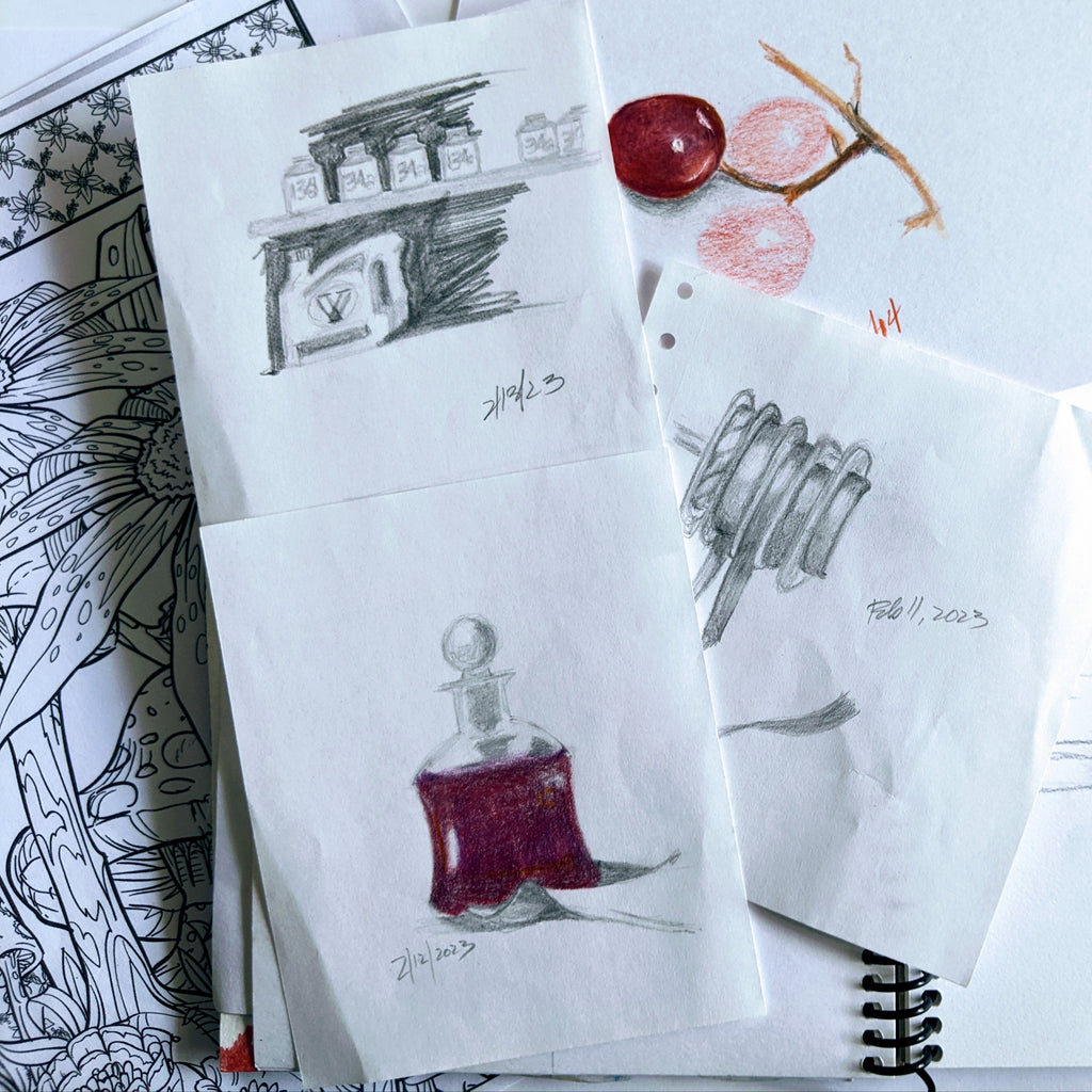 Drawing class at the Creative Arts Center of Dallas - image of drawings
