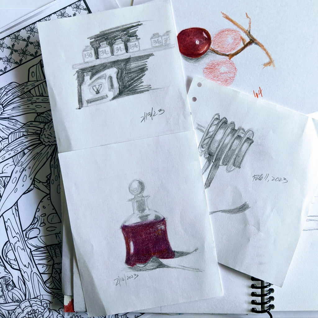 Drawing class at the Creative Arts Center of Dallas - image of drawings